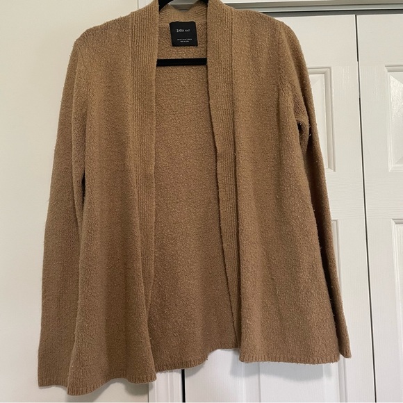 Zara Brown Knit Ladies Cardigan Duster Size Medium - Picture 1 of 7